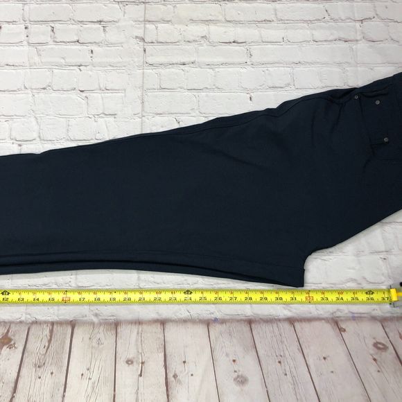 Greg Norman Men Flat Front Chino Golf Pants Size 36x32 Blue Polyester M128 -19 - Picture 5 of 15